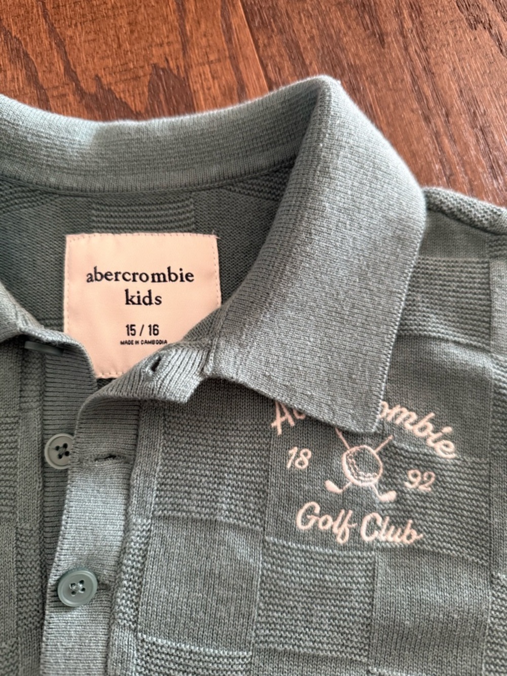 abercrombie kids White Active polo & Teal Short-Sleeve Sweater Polo size 15/16 - Picture 4 of 4